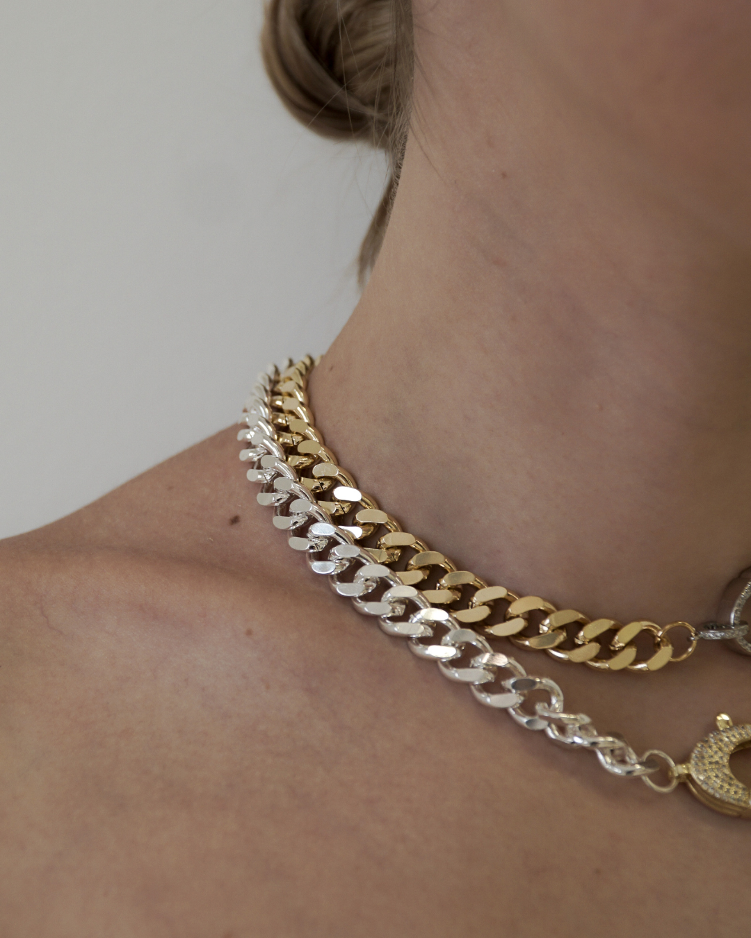 Mixed Metal Chain Necklace