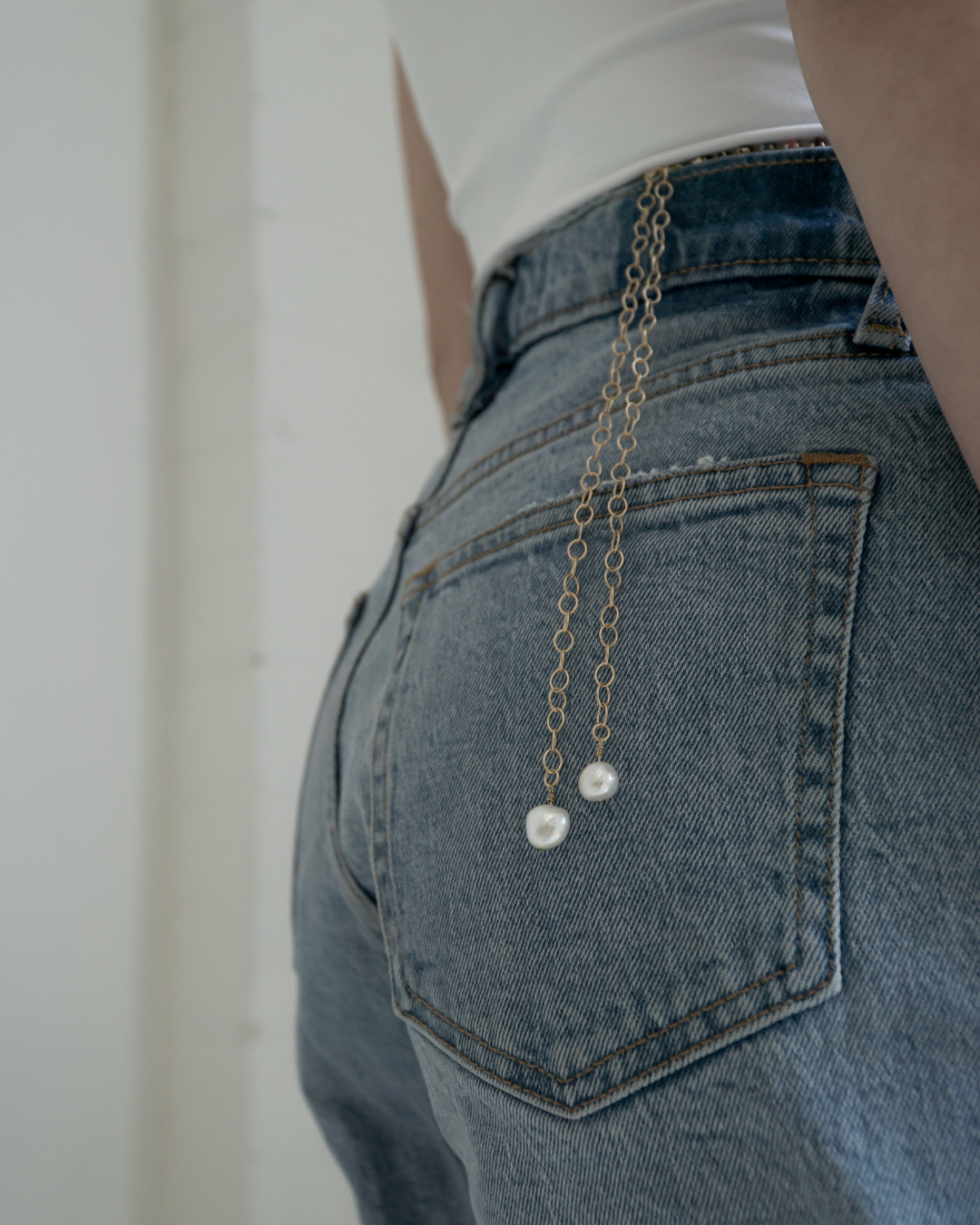 Rainbow Rhinestone Body Chain