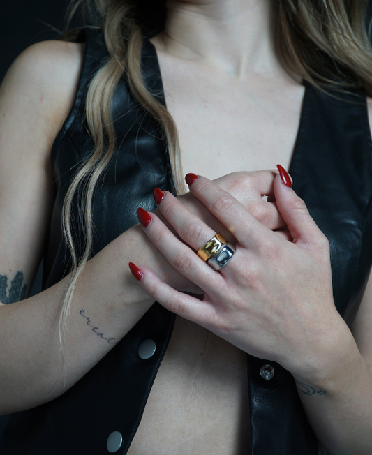 City Lights Silver + Gold Rings Set